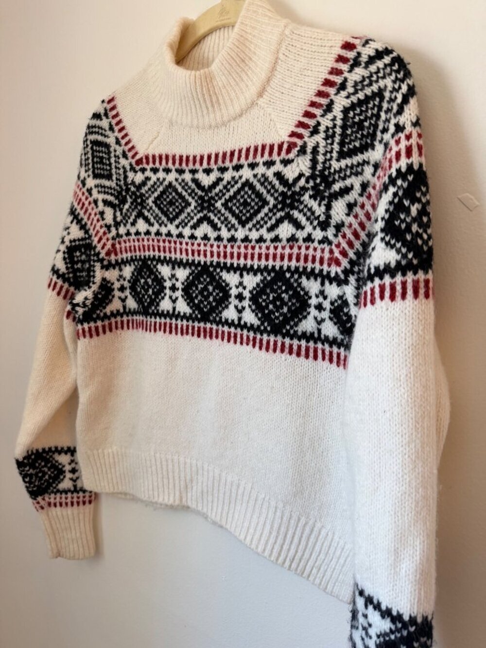 Abercrombie & Fitch Womens Fair Isle Knit Turtleneck Sweater XS - Picture 2 of 5